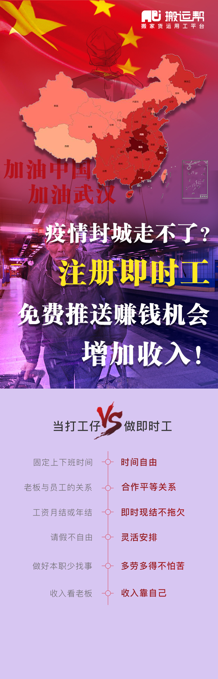 復產(chǎn)企業(yè)缺工嚴重，搬運幫“即時工”來打通